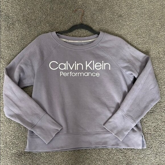 Calvin Klein Performance Womens Lavender Raglan Sweatshirt - Picture 1 of 6